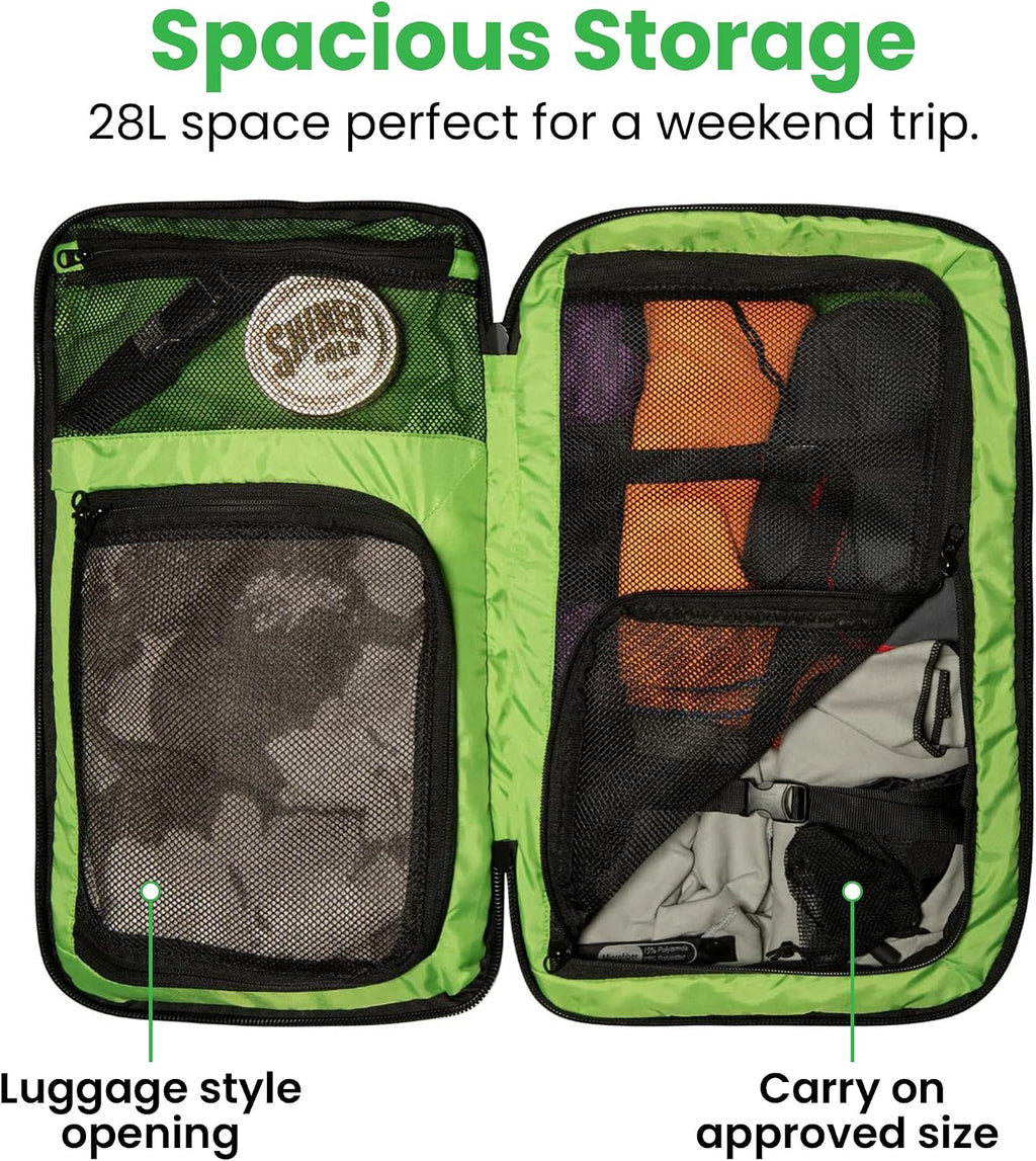 COR Surf Carry On Travel Backpack Bundle | Island Hopper Travel Backpack with Toiletry Bag and Compression Packing Cube Set
