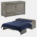 NIGHT & DAY Furniture Murphy Cube Cabinet Bed (Rural Gray, Queen)