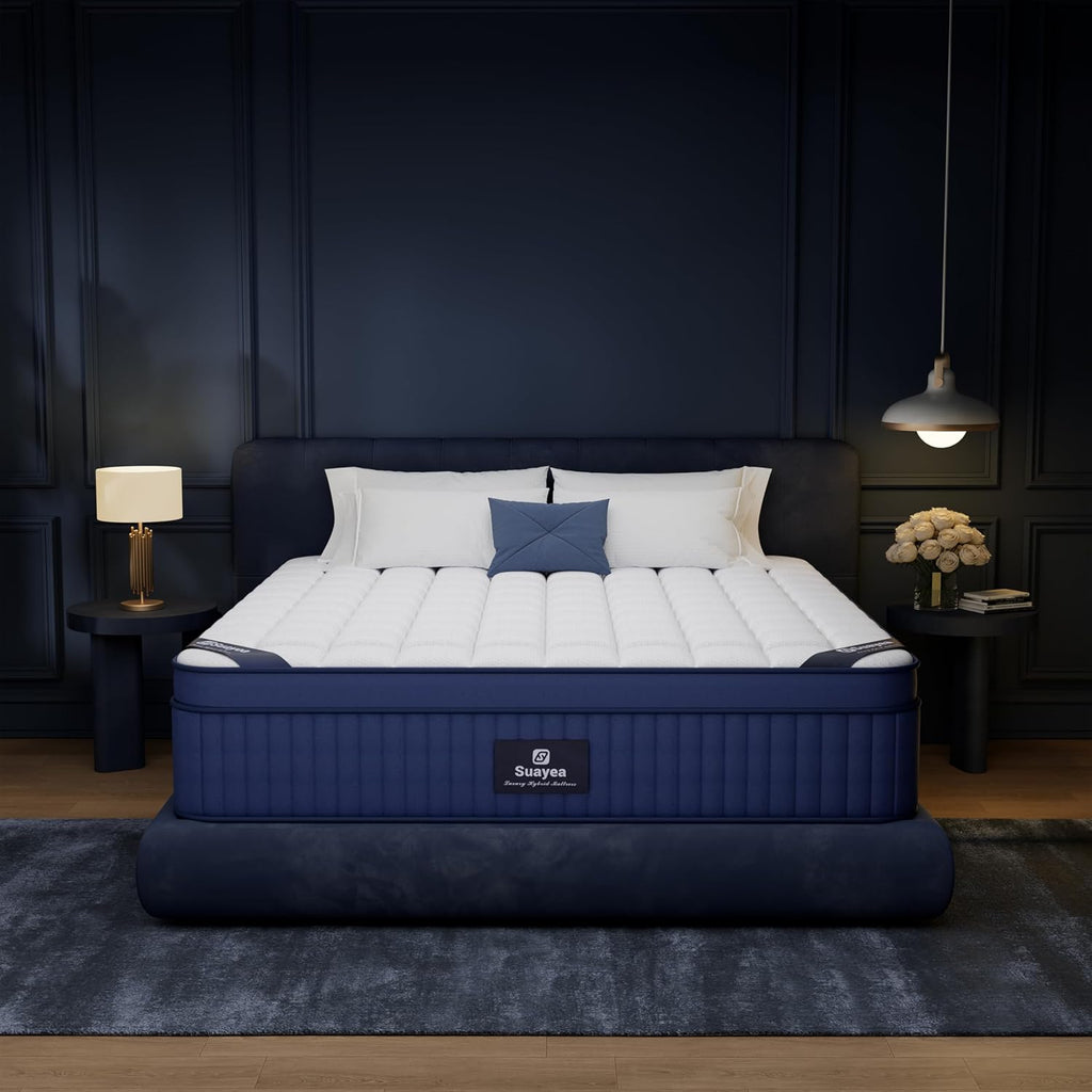 Cal King Mattress, 14 Inch California King Size Mattress in a Box, Medium Pocket Spring and Gel Memory Foam for Superior Comfort, Pressure Relief, Strong Edge Support