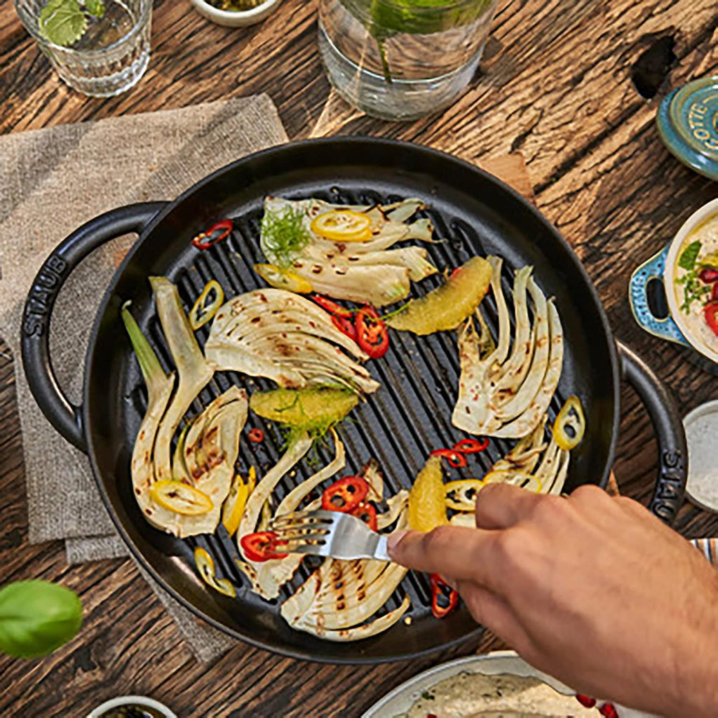STAUB Cast Iron 10-inch Pure Grill - Black Matte