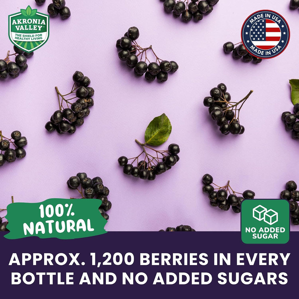 100% Aronia Berry Juice - Highest Antioxidant Superfood | 16 Fl Oz (Pack of 12) 110 Servings | Gluten-Free, No Sugar, Non-GMO Chokeberry Juice
