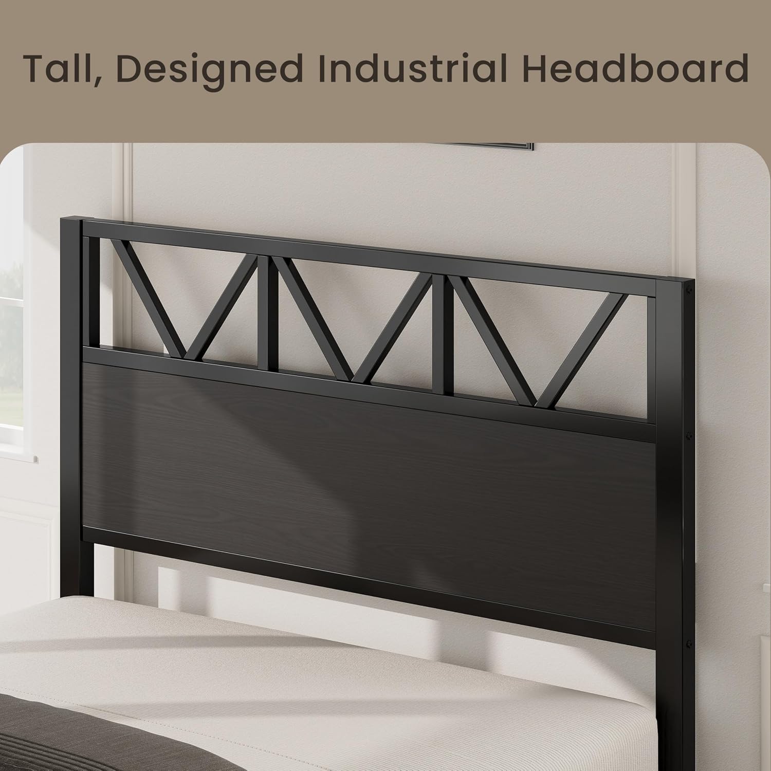 LIKIMIO Twin Bed Frames with 2 Storage Drawers, Charging Station and LED Lights, Platform Twin Bed with Headboard, Strong Metal Slats, No Box Spring Needed, Easy Assembly, Noise-Free, Black