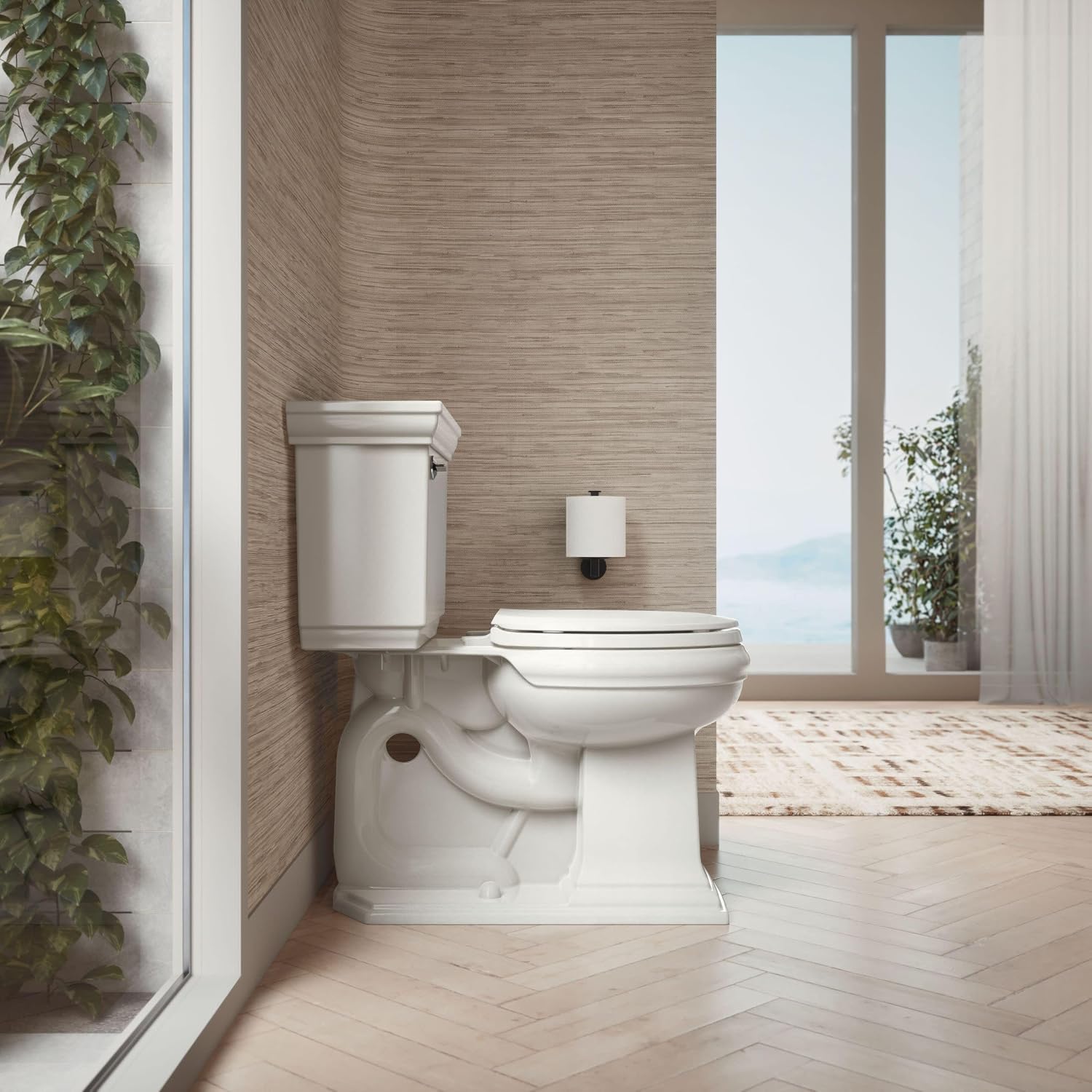 Kohler K-4662-56 Q2 Round Closed-Front Toilet Seat with Quick-Release and Qu, Grey Color LUSTRA, Tender Gray