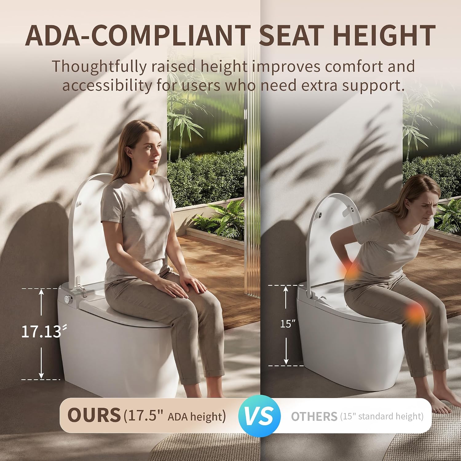 DeerValley Smart Toilet One Piece Tankless Toilet with Bidet Built in Smart Toilet with 1.28GPF Auto Flush Foot Kick Blackout Flush Warm Water and Air Dryer Heated Seat Remote Control - DV-1S0458