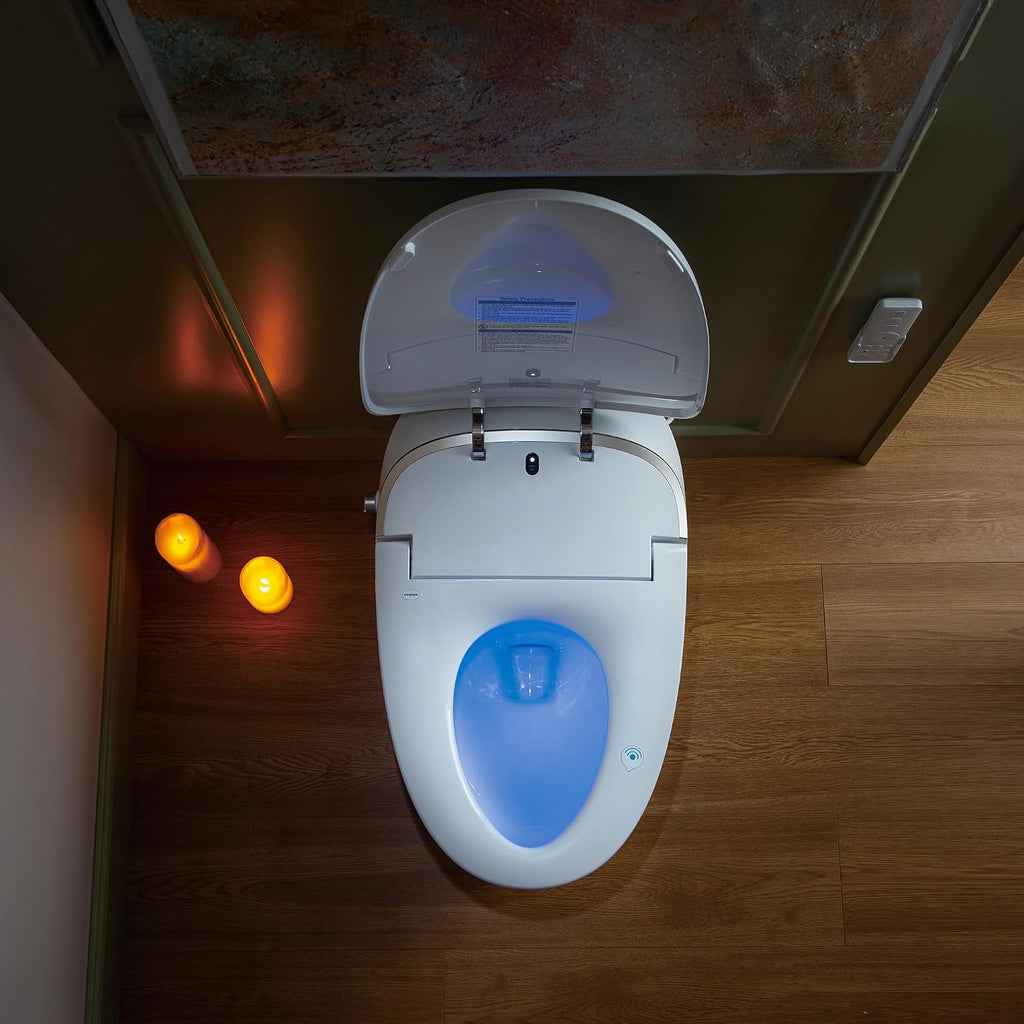 WOODBRIDGE Smart Toilet with Auto Open/Close Lid, Foot Sensor Operation,Dual Auto Flush, Heated Seat, Power Outage Flush,Hygienic Wash,Night Light,LT610
