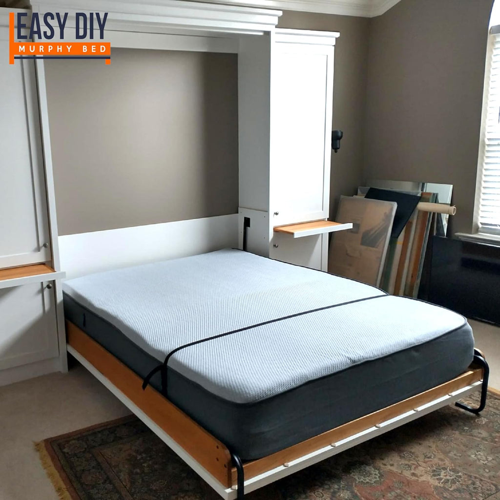 Murphy Bed Full Size DIY Hardware Kit – Horizontal Wall Bed Kit | Full Double Murphy Bed Frame - Made in USA - Easy DIY Full Murphy Bed Hardware Kit - Hide Away Bed - Space Saving Pull Down