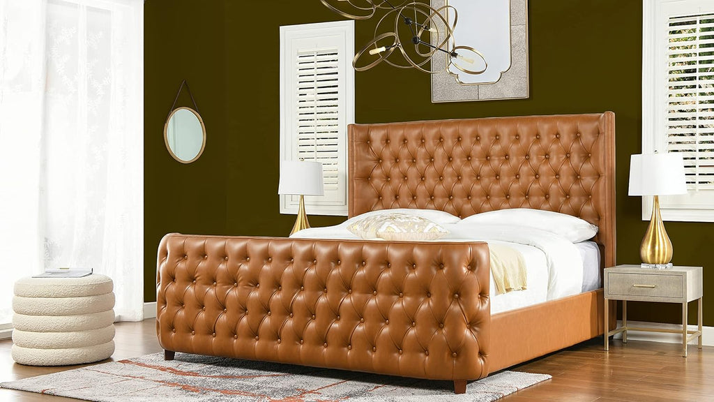 Jennifer Taylor Home Harmonie King Tufted Bed Headboard and Footboard Set