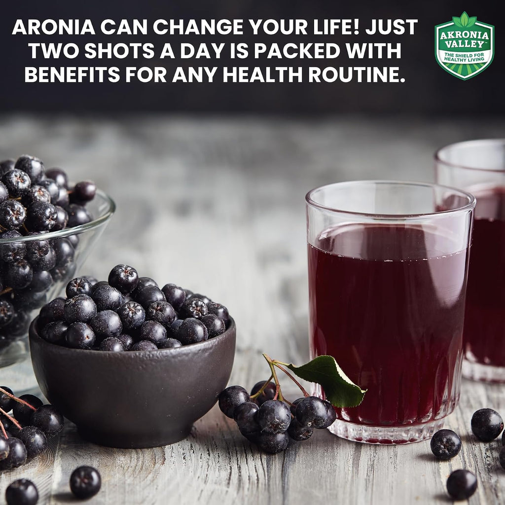 100% Aronia Berry Juice - Highest Antioxidant Superfood | 16 Fl Oz (Pack of 12) 110 Servings | Gluten-Free, No Sugar, Non-GMO Chokeberry Juice