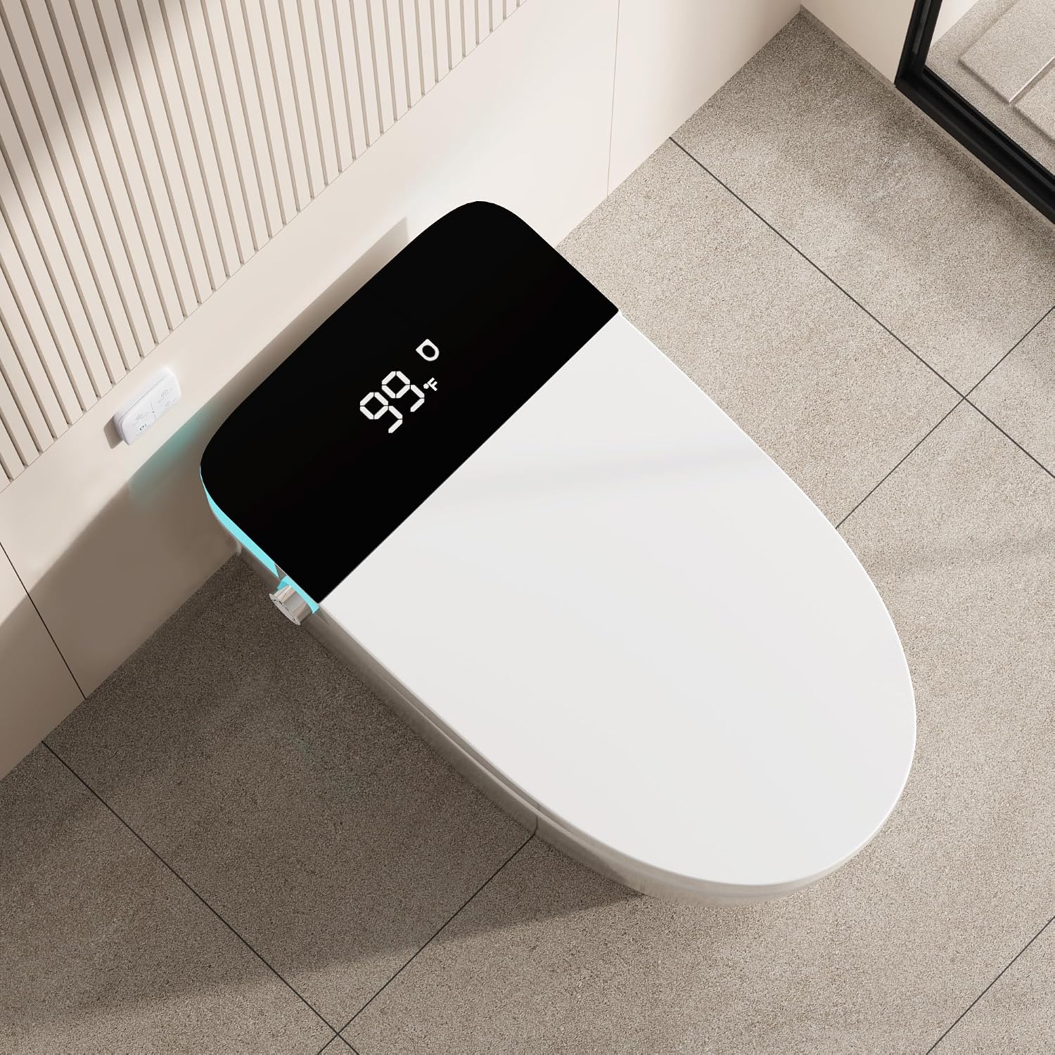 Smart Toilet with Elongated Heated Seat, Dual Auto Flush, Manual Soft-Close Seat & Lid, Night Light, Tankless Electric Toilets for Bathroom with Siphon Dual Flush 0.8/1 GPF, MAP 1000g