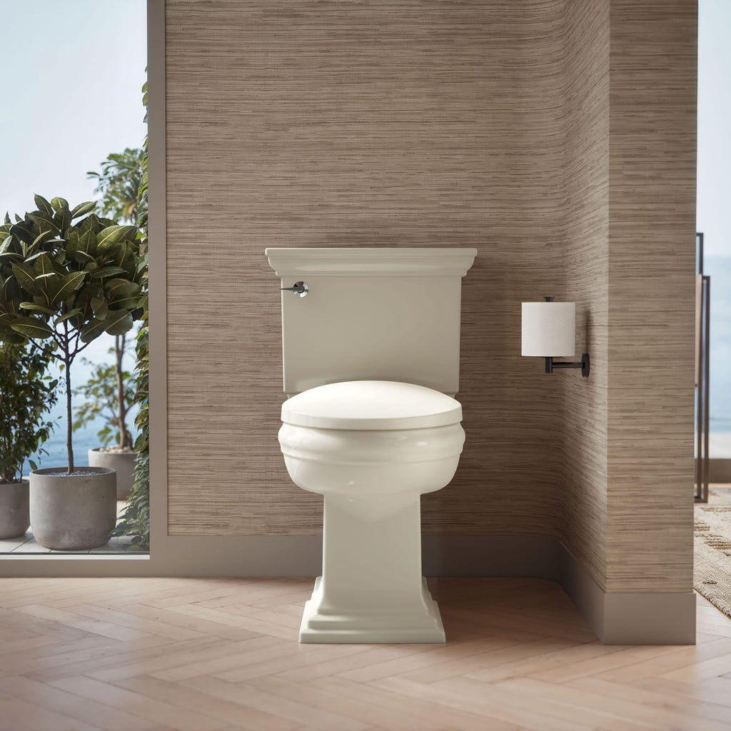 KOHLER K-10349-96 Purewarmth Heated Elongated Toilet Seat, Heated Toilet Seat, Soft Close, Quite-Close, Night Light, Biscuit
