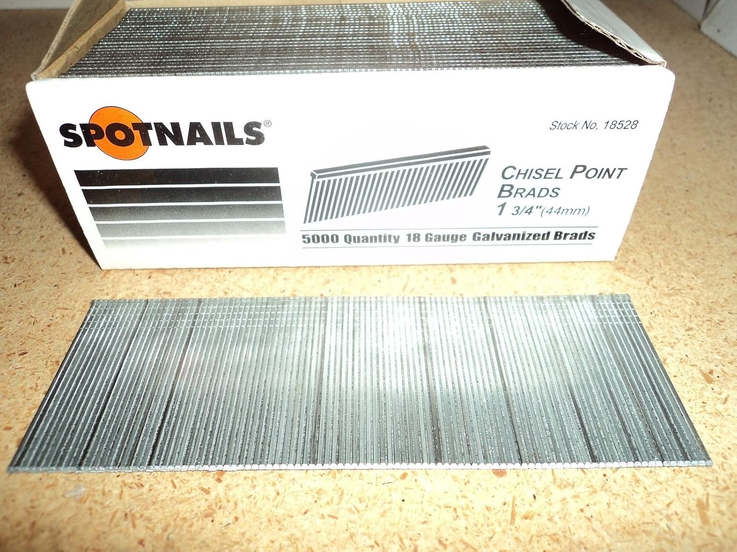 18 Gauge Brads 1 3/4' Spotnails 18528 Galvanized Brad Nails (50,000) Case ;#G344T3486G 34BG82G429039