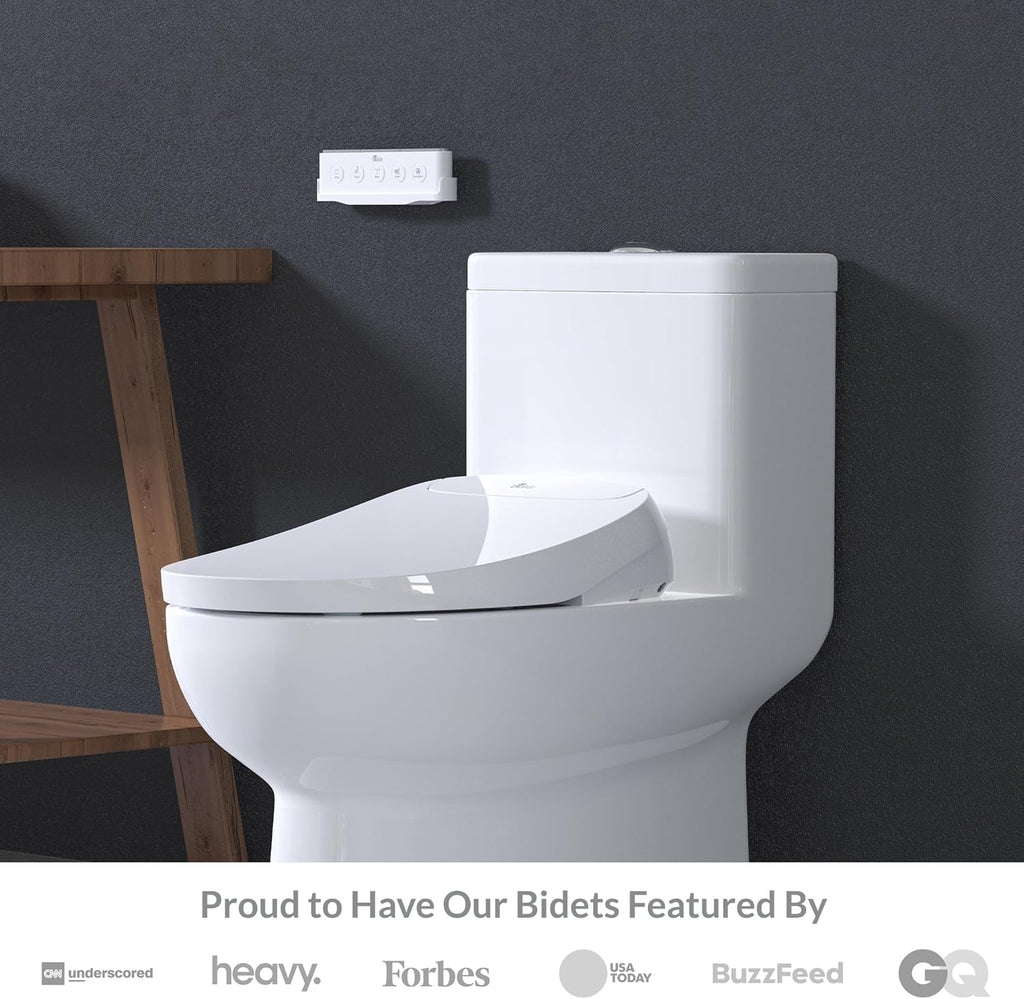 Bio Bidet DLS Premium Heated Bidet Seat, Warm Water & Air Dryer, Auto Open and Slow Close Lid, Elongated