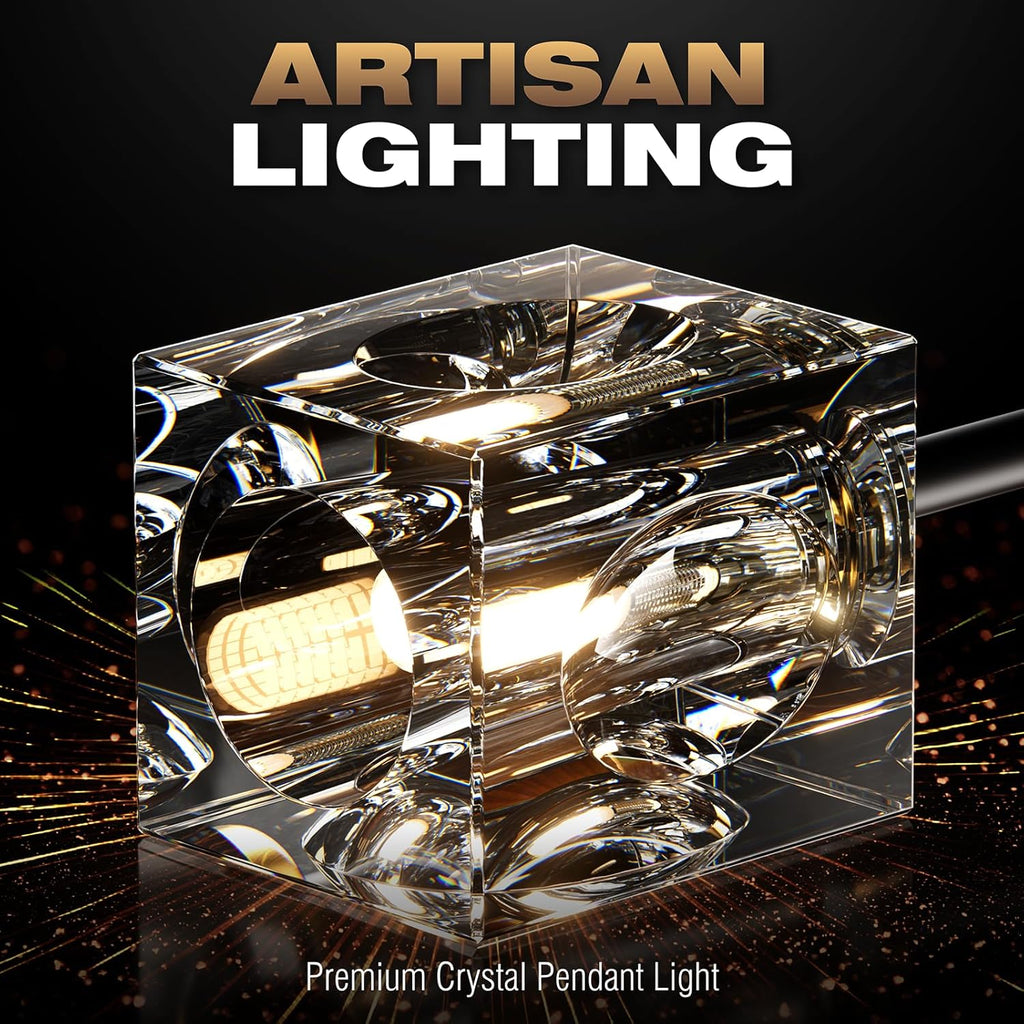 Modern Crystal Ceiling Light,Semi Flush Mount Ceiling Light Fixture with 8-Lights,Gold Sputnik Chandeliers for Bedroom,Dining Room,Farmhouse Kitchen,Office,Living Room