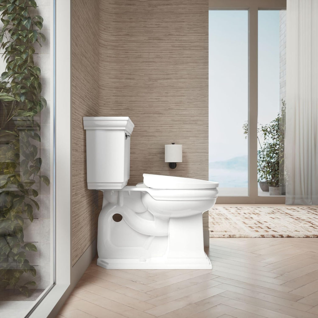 KOHLER K-10515-0 PureWarmth Heated Quiet-Close Round-Front, Soft Close Toilet Seat for Standard Toilets, Slow Close, White