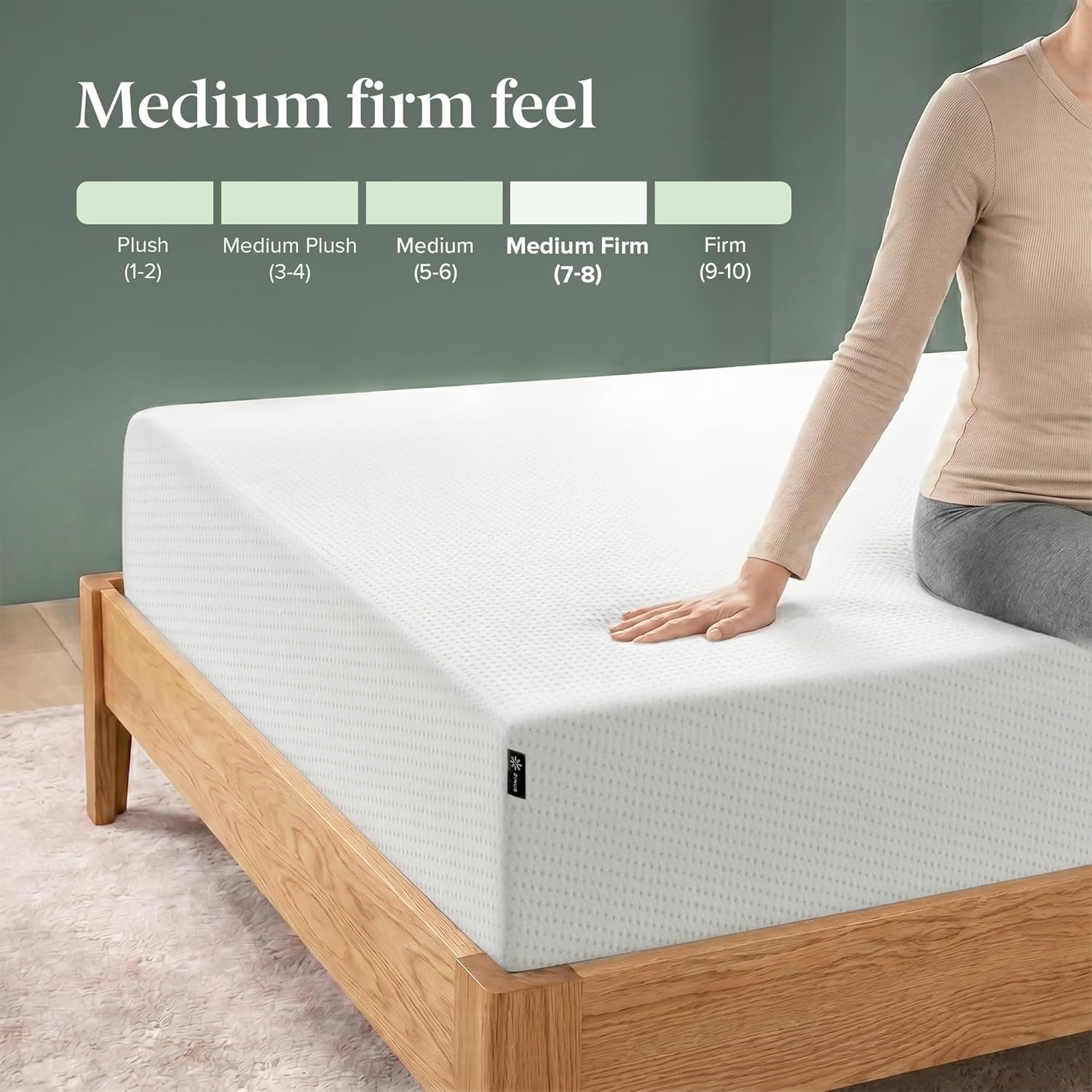 Zinus 10 Inch Twin XL Green Tea Memory Foam Mattress [New Version], Fiberglass Free, Medium Firm Feel, Zoned Pressure Relief, Certified Safe Foams & Fabric, Mattress-in-a-Box