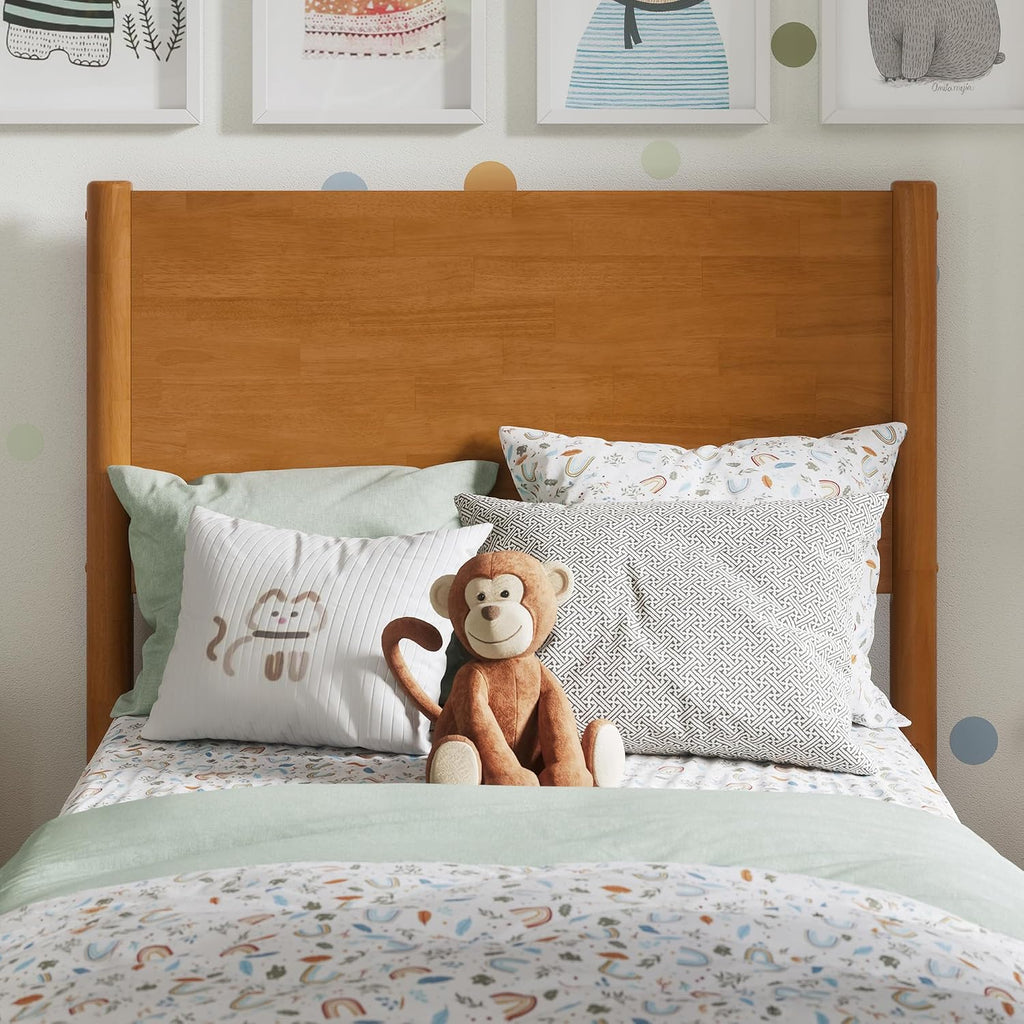 AFI, Pasadena Twin Solid Wood Low Profile Platform Bed, Light Toffee