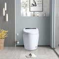 Smart Toilets with Heated Bidet Seat Portable toilet with bidet built Intelligent Toilet Auto Open Close Seat Bidet toilet with Dryer and Warm Water White