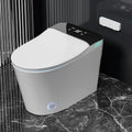 Smart toilet with Bidet Built In Vioce Control AUTO Open & Close, One piece toilet Off-seat AUTO Flush, Heated Toilet Seat Remote Control Warm Water Sprayer and Dryer (BSJ-black)