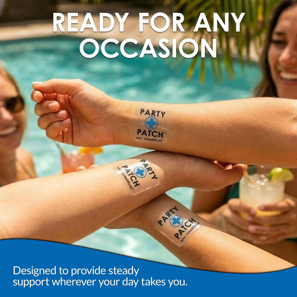 Party Patch Social Lifestyle Patch 50-Pack – Transparent Topical Adhesive for Festivals, Weddings & Active Events – Water-Resistant & Skin-Safe – Discreet Celebration Essential (50 Count)