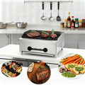 24 Inch Commercial Gas Lava Rock Charbroiler, 2 Burner Stainless Steel Countertop Grill with Durable Cast Iron Grates, BBQ Broiler for Restaurants, Natural Gas/Propane, 56000 BTU