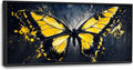 Butterfly Large Wall Art Framed Wall Decor for Living Room Black Butterfly Pictures Oversized Canvas Print Painting Modern Extra Large Framed Artwork for Bedroom Office Home Decor 60'x30'