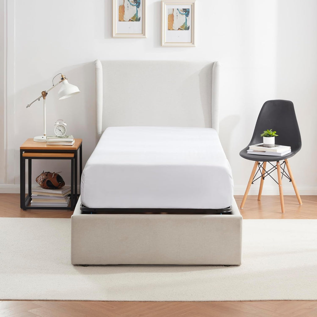 Nestl Twin Bed Frame, Foldable Bed, Platform Bed Frame, Steel, Easy Tool Free Assembly, 14 Inches High, Twin, Black