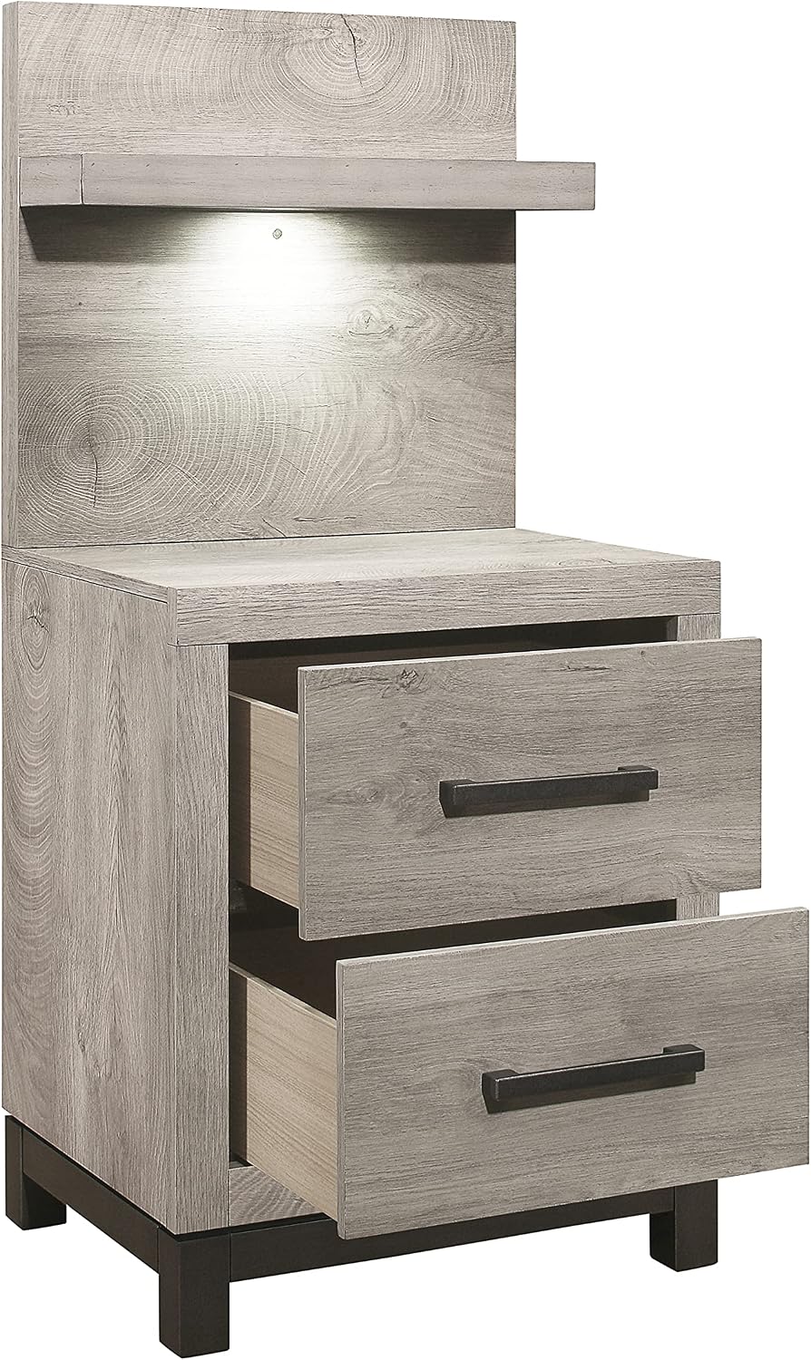 Lexicon Azalea 3-Piece Bedroom Set, Twin, Light Gray/Gunmetal