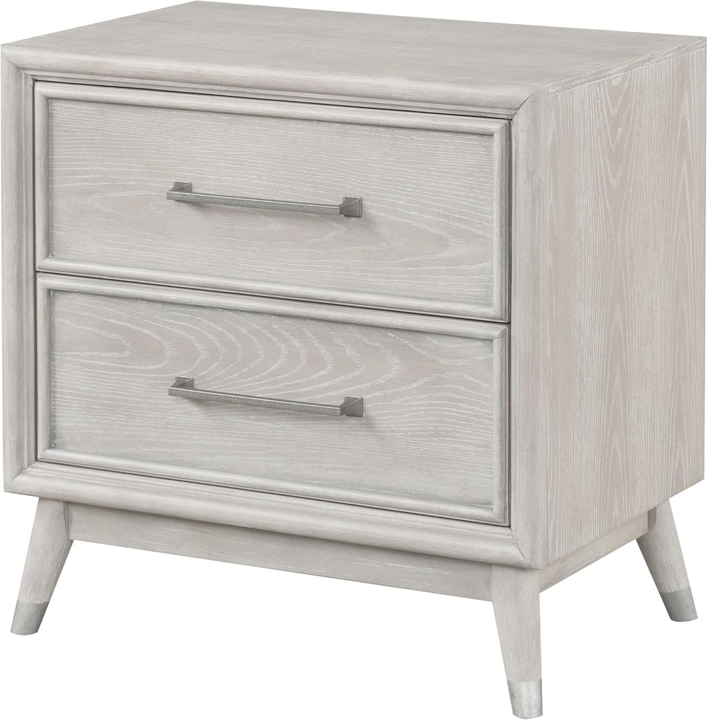 Roundhill Furniture Seluna 3-Piece Bedroom Set with Touch LED Lighting, Gray Oak Finish, King