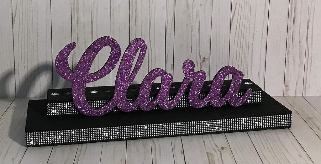 Sweet 16 Candelabra, Bar Mitzvah, Bat Mitzvah, Name Stand, Candle Ceremony, Candle board, Candleholder, Wood Name, Made in the USA