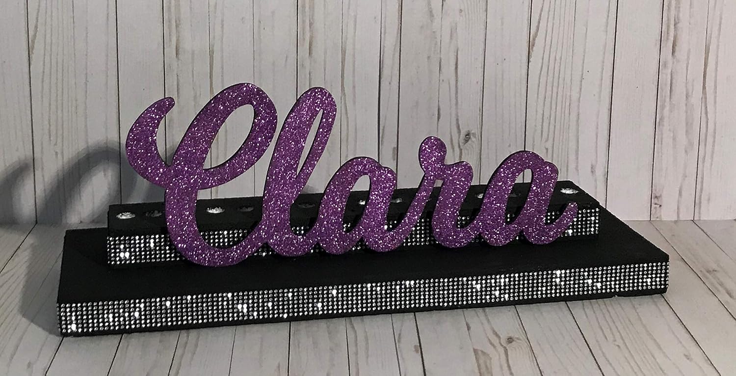 Sweet 16 Candelabra, Bar Mitzvah, Bat Mitzvah, Name Stand, Candle Ceremony, Candle board, Candleholder, Wood Name, Made in the USA