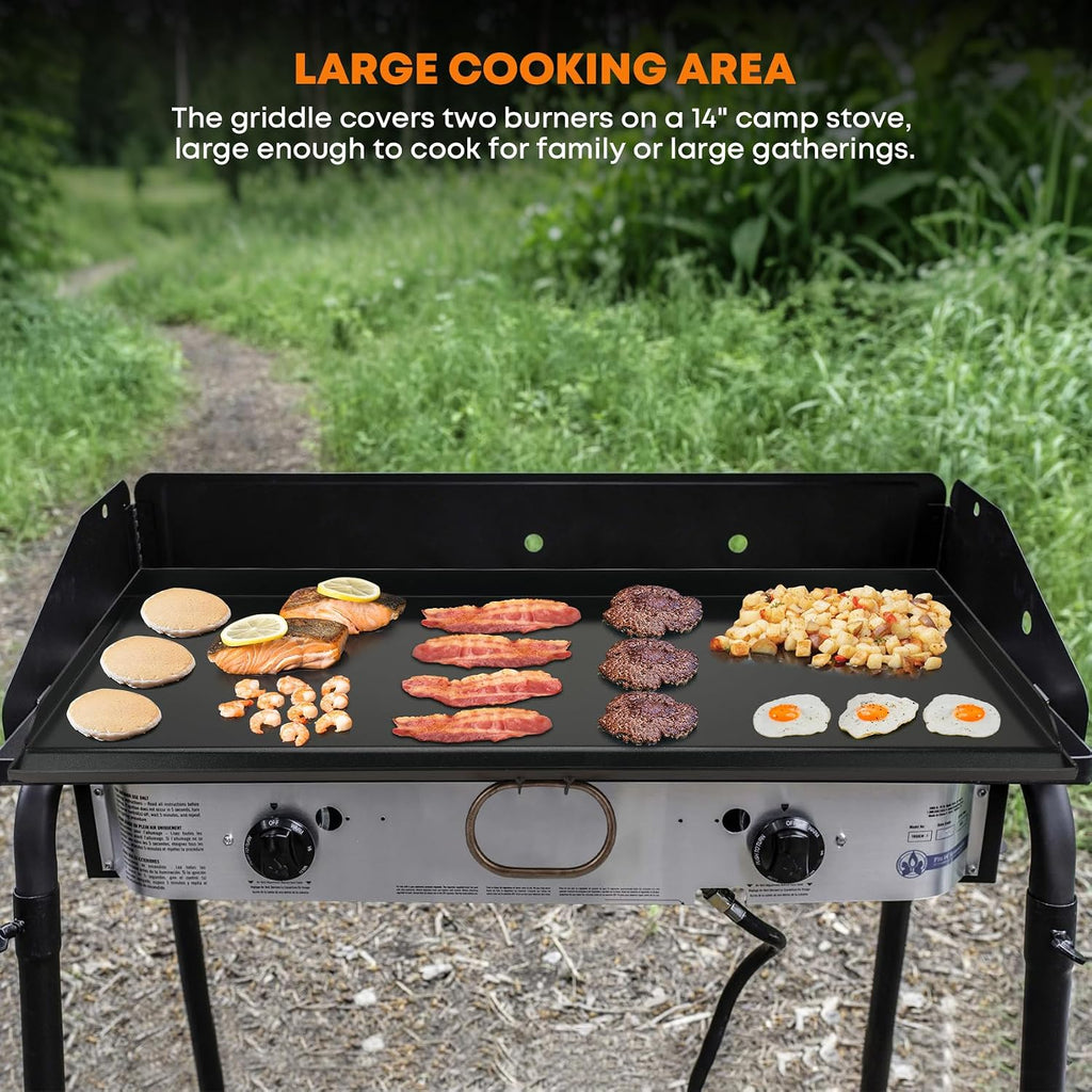 Stanbroil Universal 2-Burner Griddle, Nonstick Flat Top Griddle for Camp Chef and most 14' Deep Camping Stoves, 32' x 14'