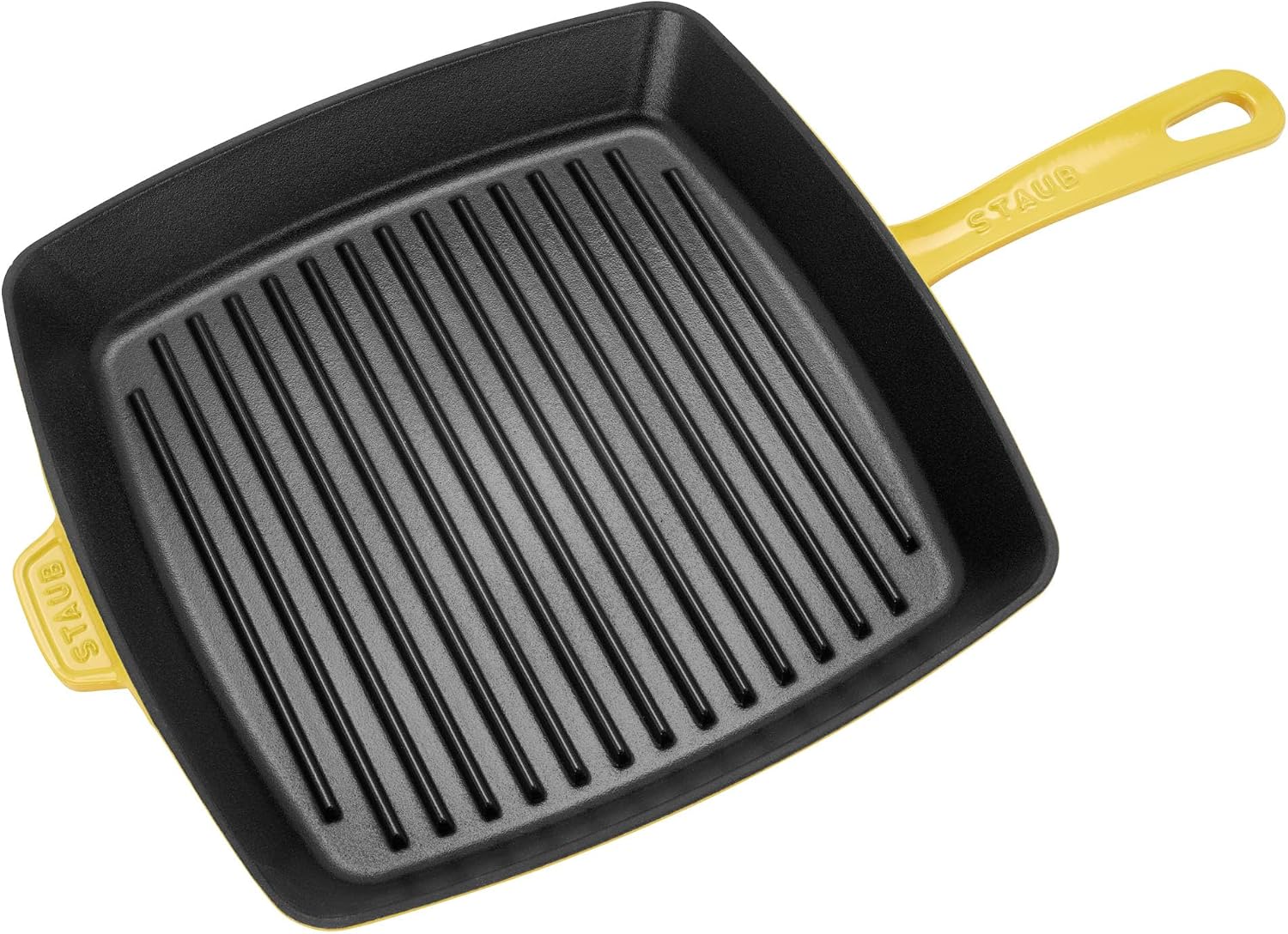 STAUB Cast Iron 12-inch Square Grill Pan - Citron