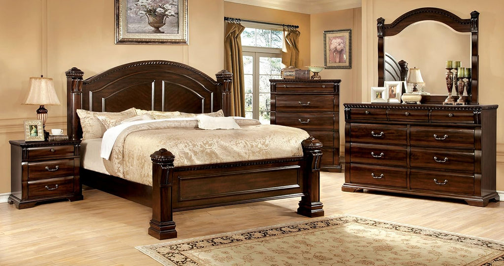 Furniture of America Lexington Low-Poster Bed, Queen, Cherry (IDF-7791Q)