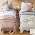 Levtex Home - Mills Waffle - Twin Quilt Set - Blush Cotton Waffle - Quilt Size (68 x 86in.), Sham Size (26 x 20in.)