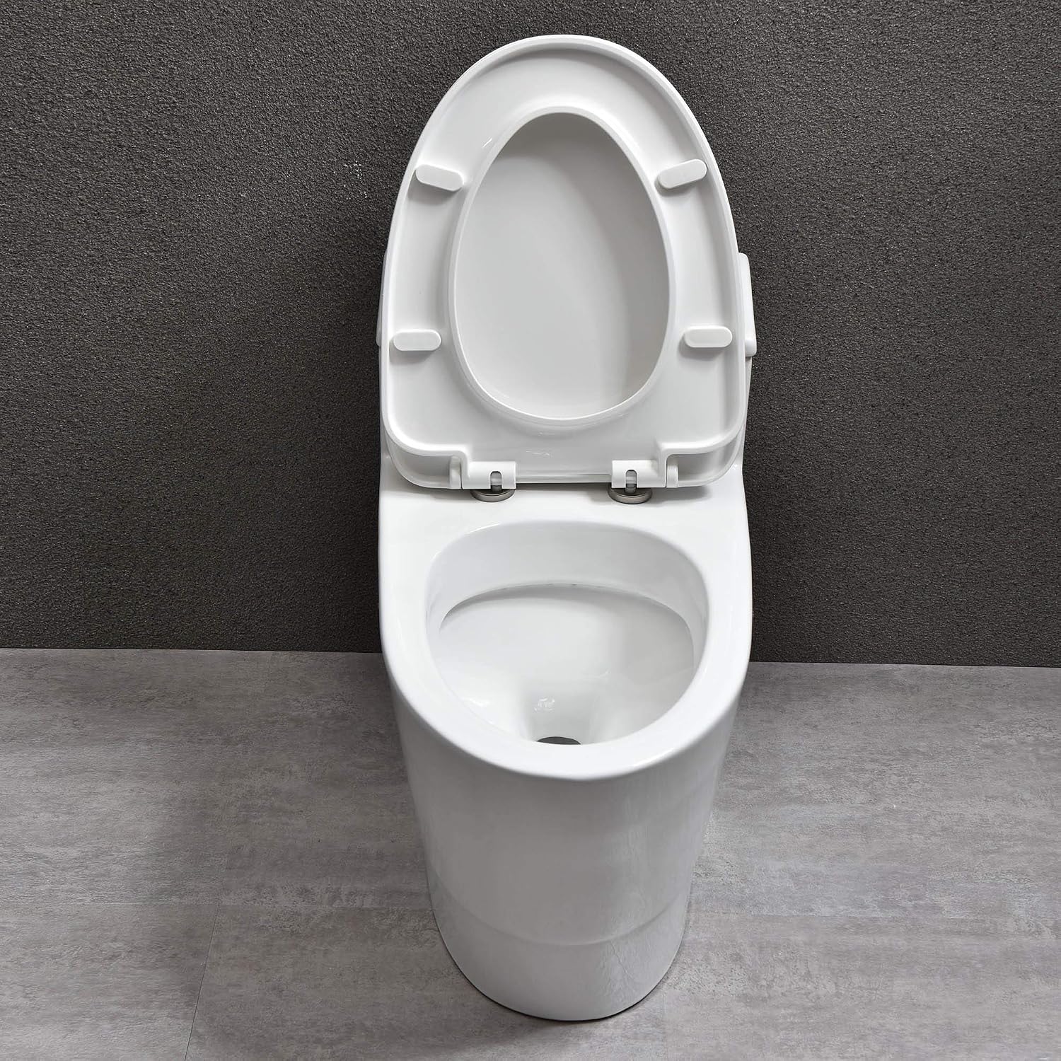 WOODBRIDGE Modern Design, One Piece Dual Flush 1.0/1.6 Gpf,with Soft Closing Seat, White, Elongated Toilet, B0735/T-0018