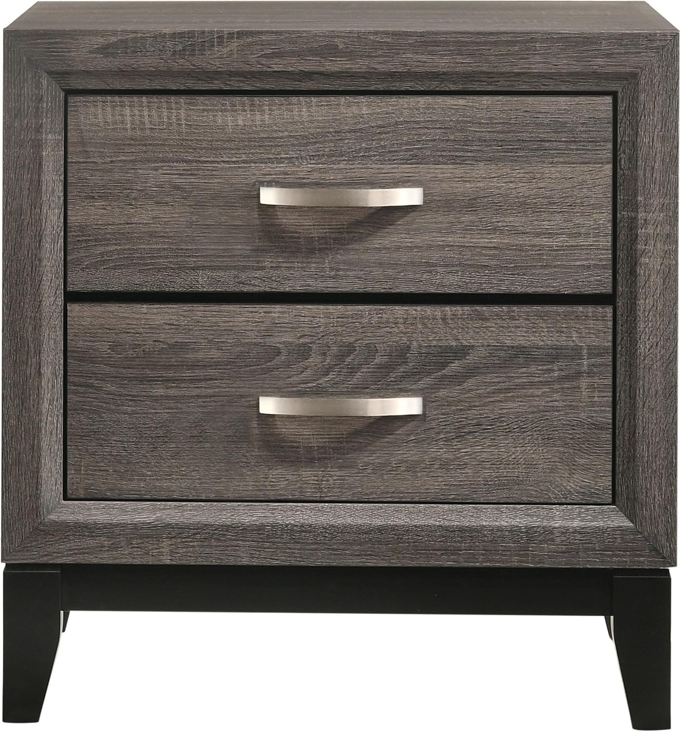 Coaster Home Furnishings - Watson - Wood - 4-Piece Bedroom Set with Panel Headboard and Groove Details - Bedroom - Twin Size - Gray Oak - 212421T-S4