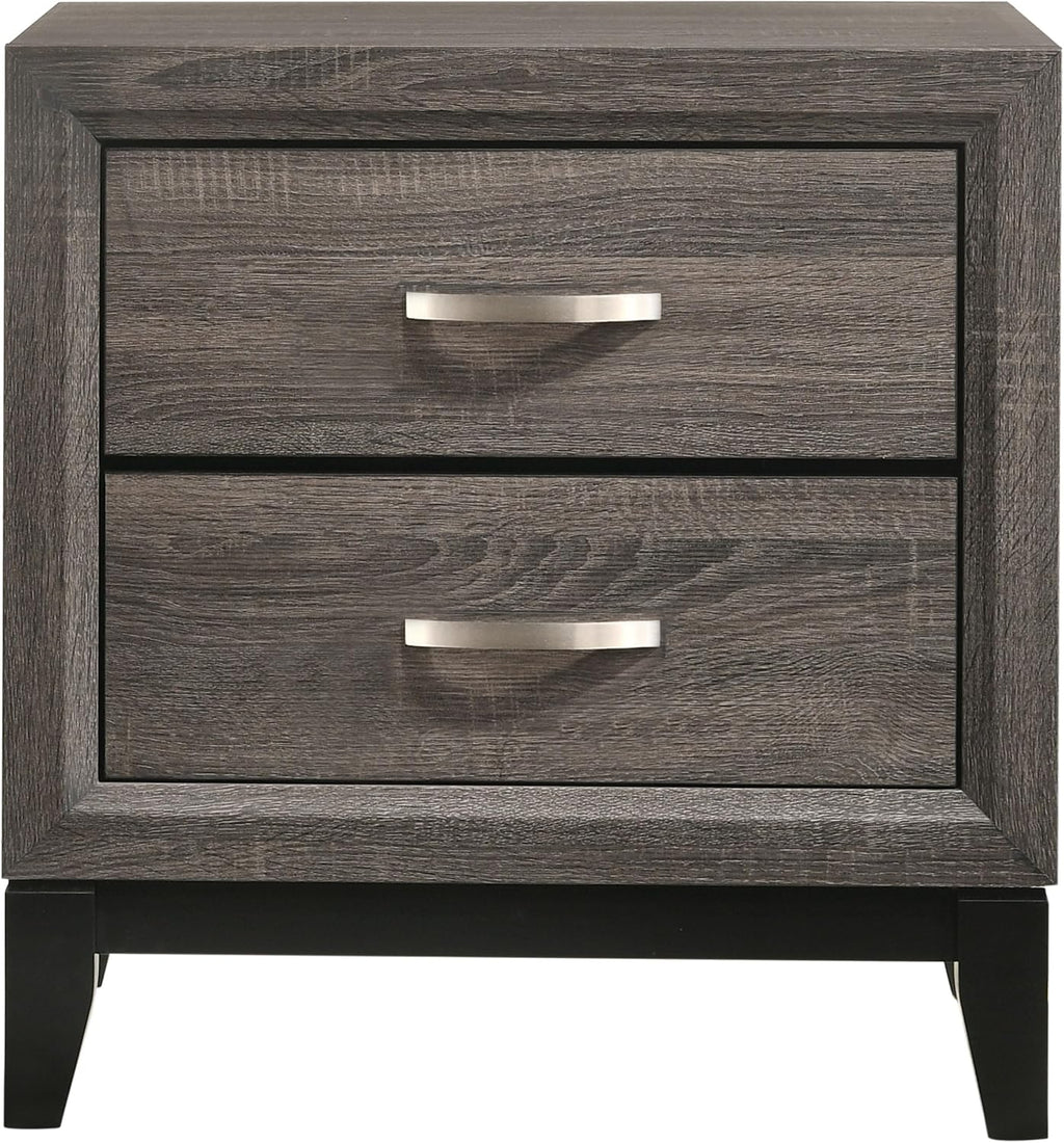 Coaster Home Furnishings - Watson - Wood - 4-Piece Bedroom Set with Panel Headboard and Groove Details - Bedroom - Eastern King Size - Gray Oak - 212421KW-S4