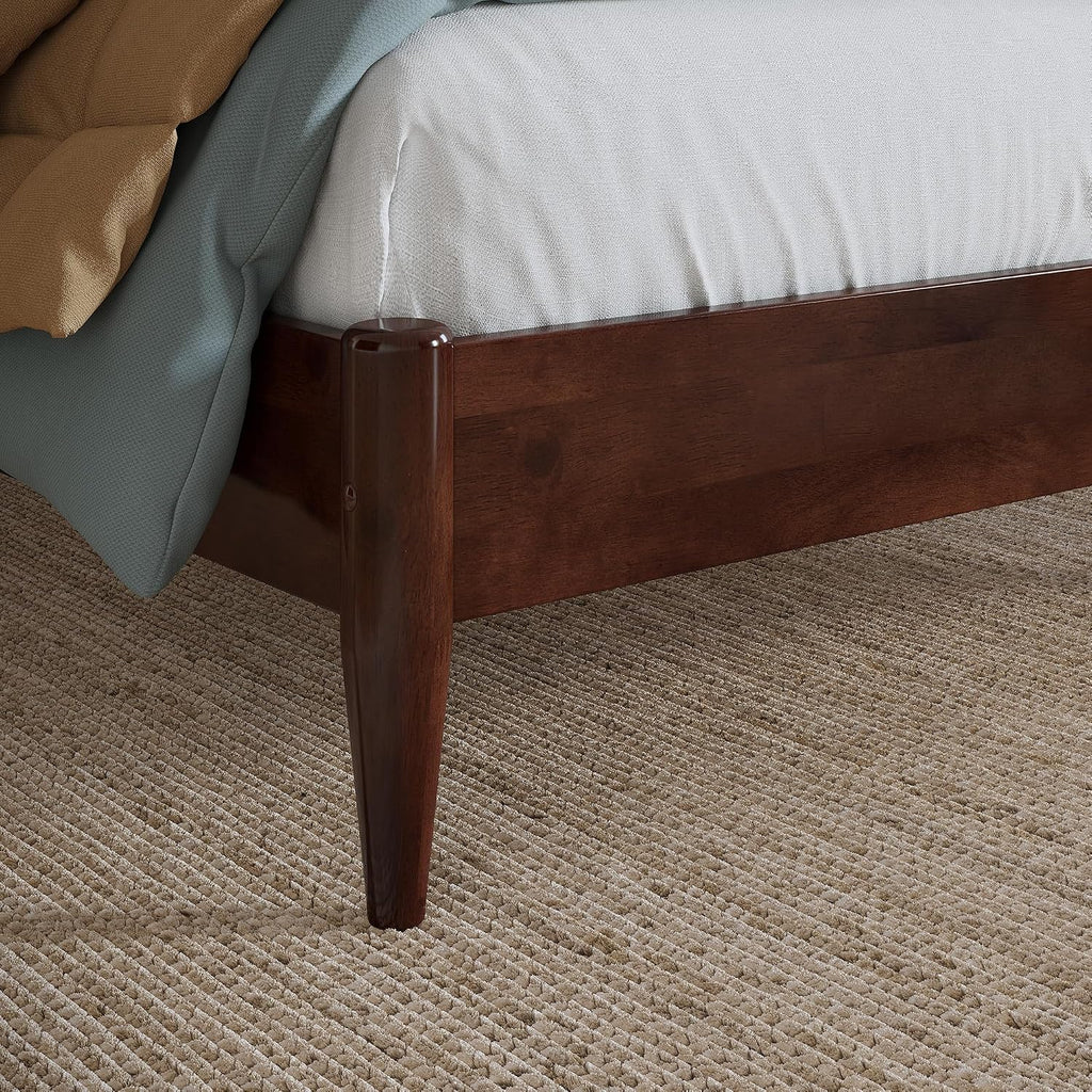 AFI, Charlotte Twin Solid Wood Low Profile Platform Bed, Walnut