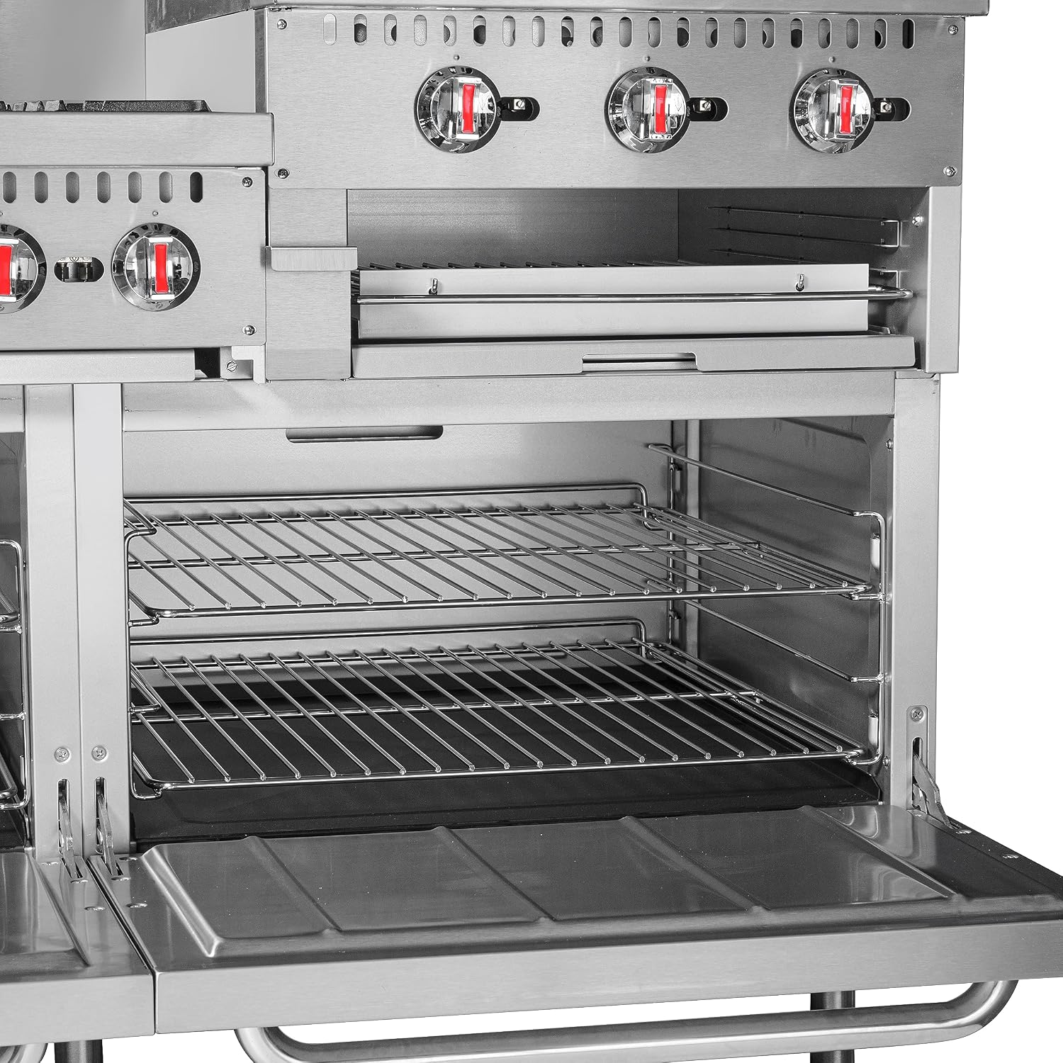 KoolMore 60 in. 6 Burner Commercial Natural Gas Range with 24 in. Griddle and Broiler (KM-CRGB60-NG)