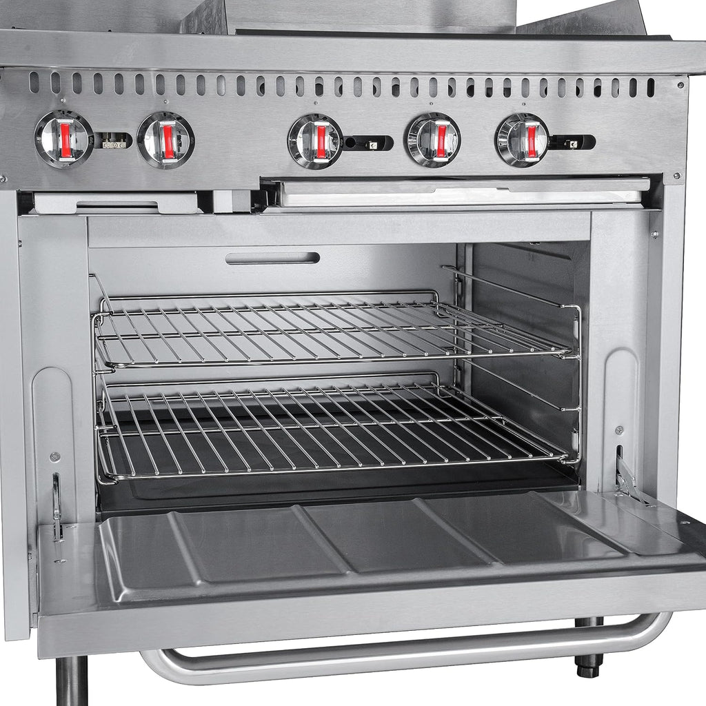 KoolMore 36 in. 2 Burner Commercial Liquid Propane Range with 24 in. Griddle (KM-CRG36-LP)