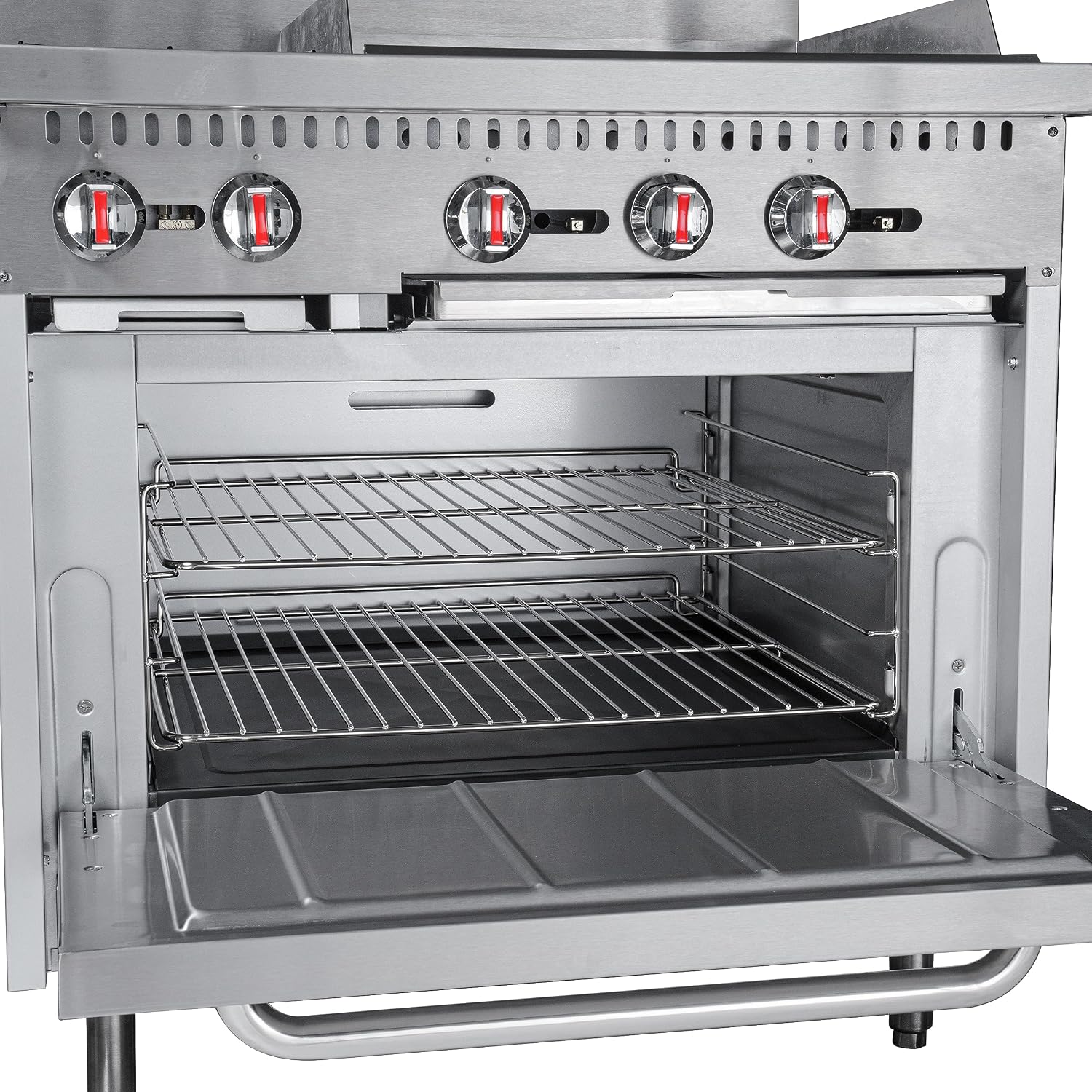 KoolMore 36 in. 2 Burner Commercial Liquid Propane Range with 24 in. Griddle (KM-CRG36-LP)