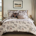 Levtex Home - Lodge Toile Comforter Set - Twin Comforter (68 x 88in.) One Standard Pillow Case (26 x 20in.) - Toile - Brown Ivory Charcoal - Cotton