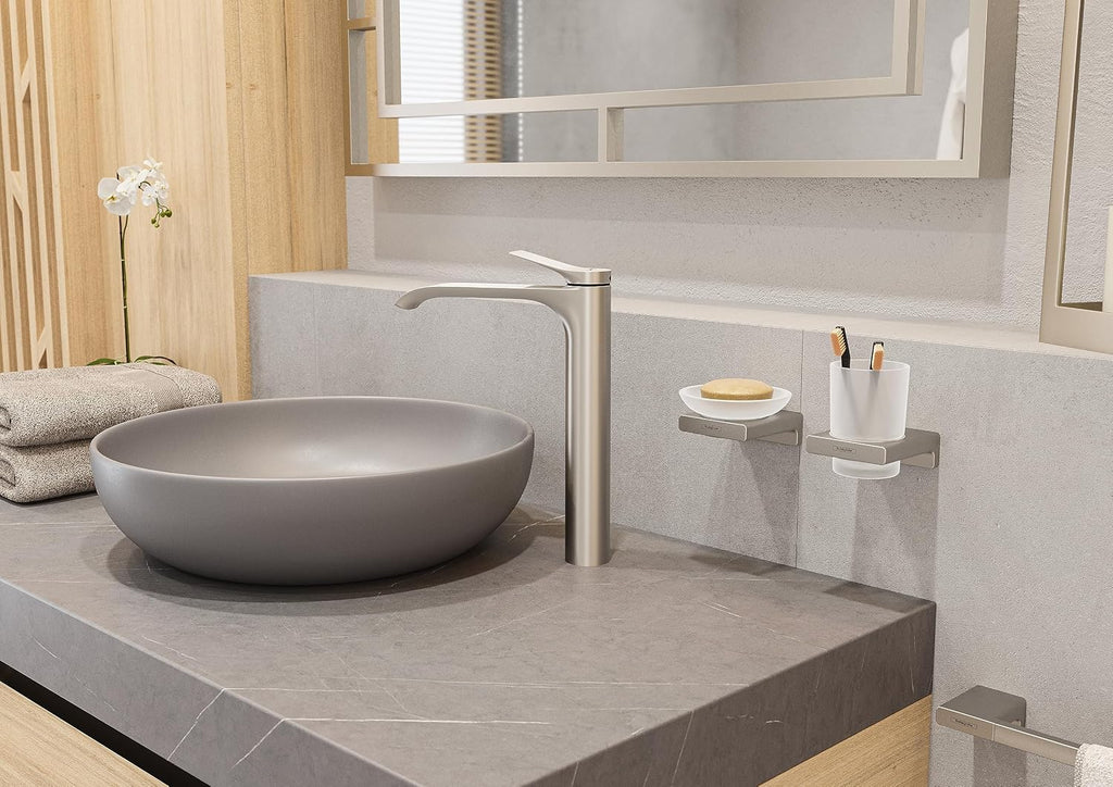hansgrohe AddStoris Modern Towel Bar, 24' in Brushed Nickel, 41747820