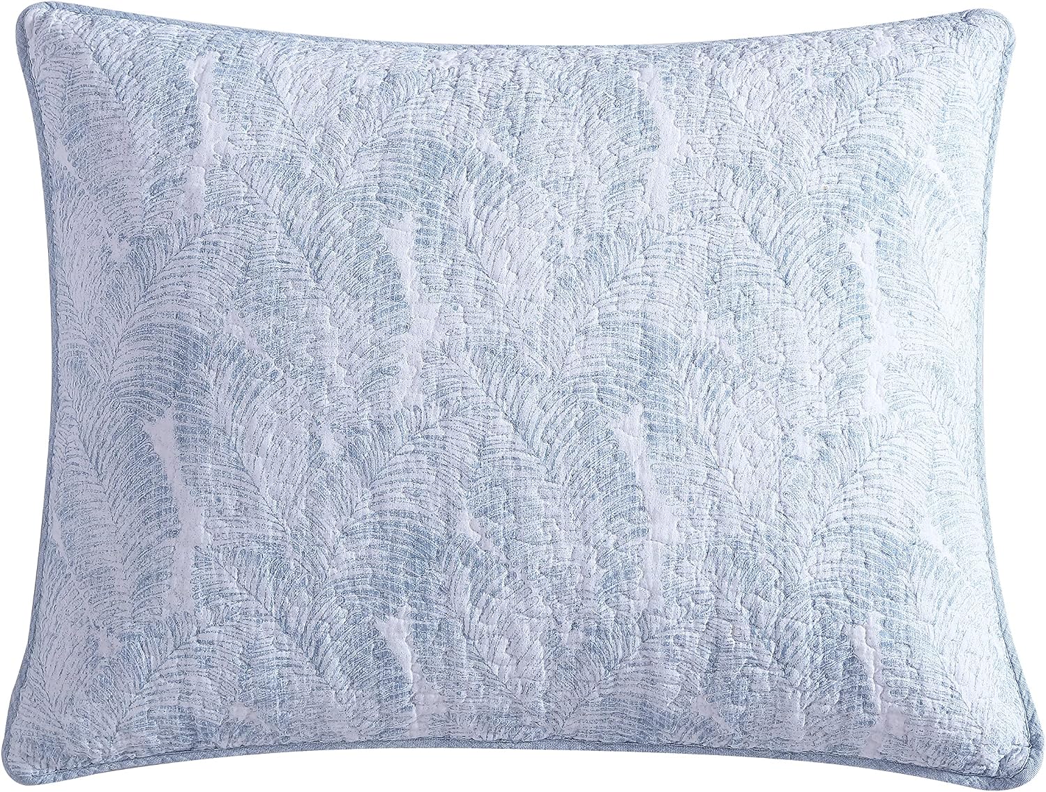 Tommy Bahama - Queen Quilt Set, Reversible Cotton Bedroom Decor with Matching Shams, Coastal Bedding with Textured Reverse (Distressed Water Leaves Blue, Queen)