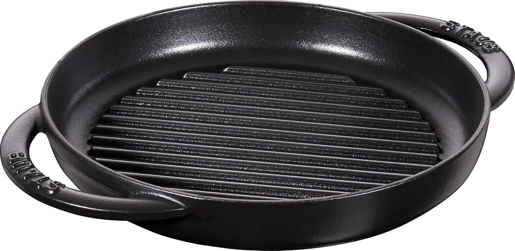 Round Grille with Handle, Cast Iron, Black, 22 cm, STAUB