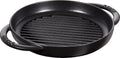 Round Grille with Handle, Cast Iron, Black, 22 cm, STAUB