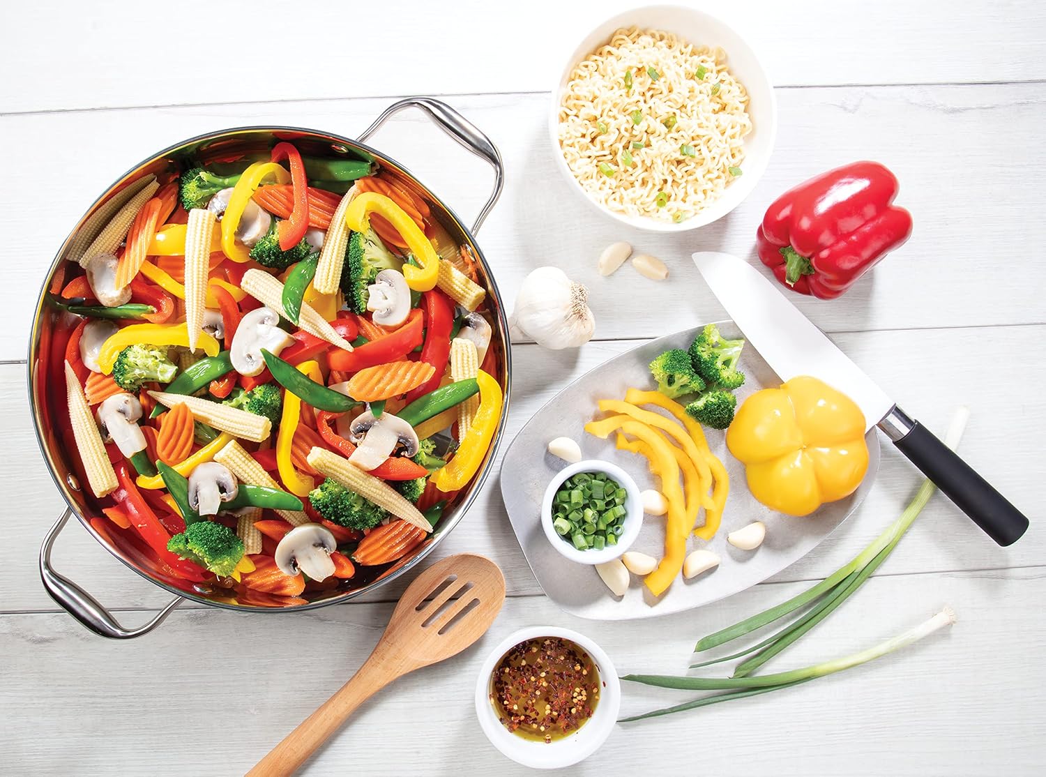 Electric Skillet By Cucina Pro - 18/10 Stainless Steel Frying Pan with Tempered Glass Lid and Handles, 12' Round, Adjustable Temperature Control Knob, Portable and Includes Recipe Guide, Great Gift