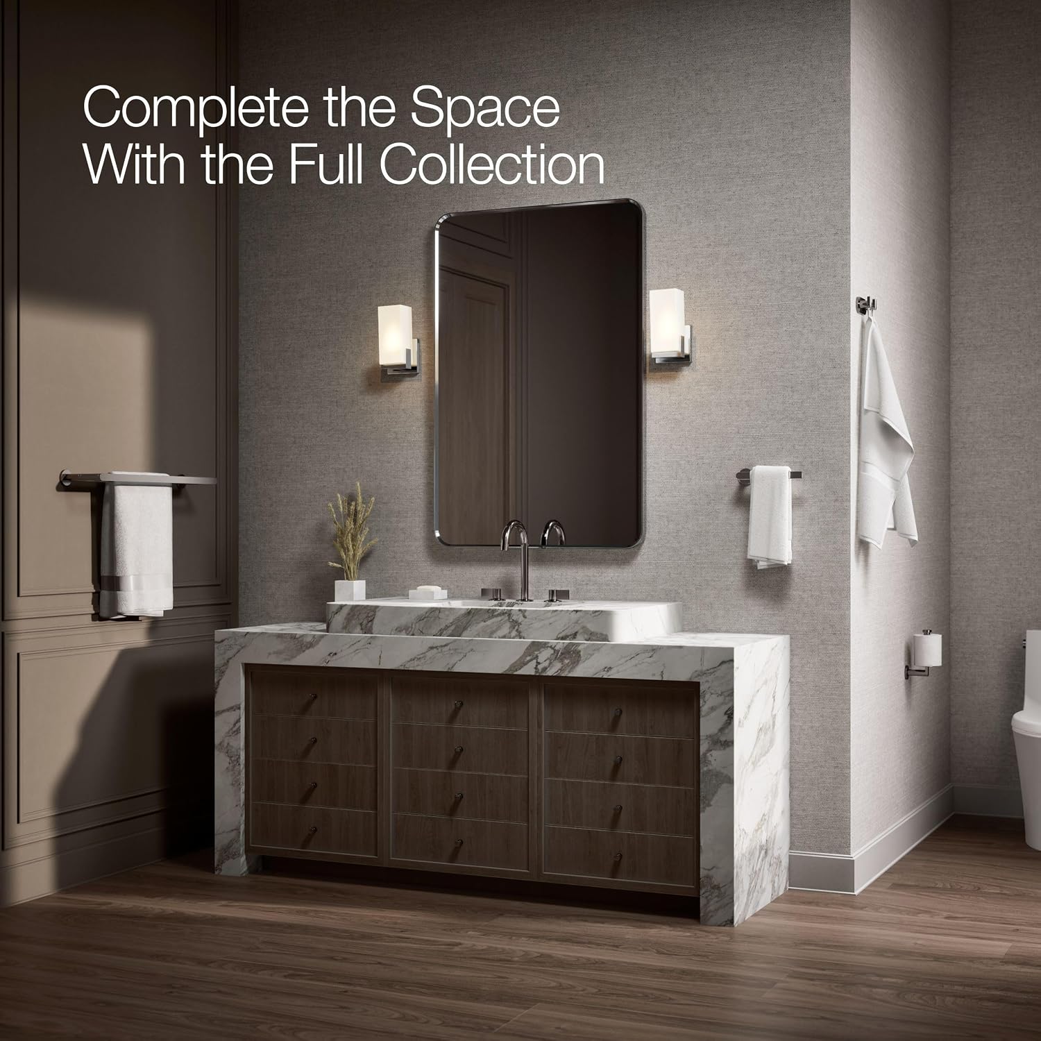 Kohler 73144-TT Composed® 24' Double Towel bar, Vibrant Titanium