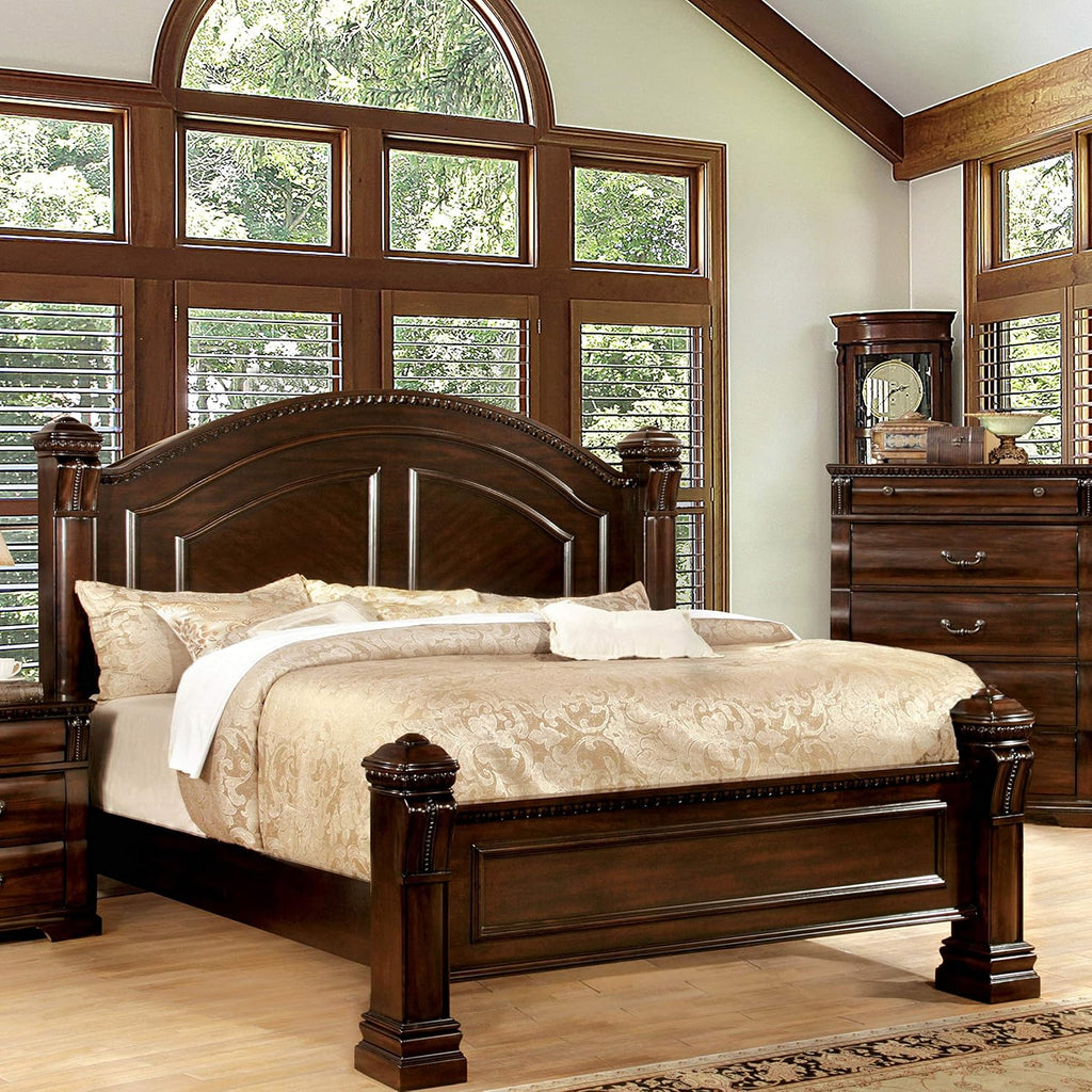 Furniture of America Lexington Bed, California King, Cherry