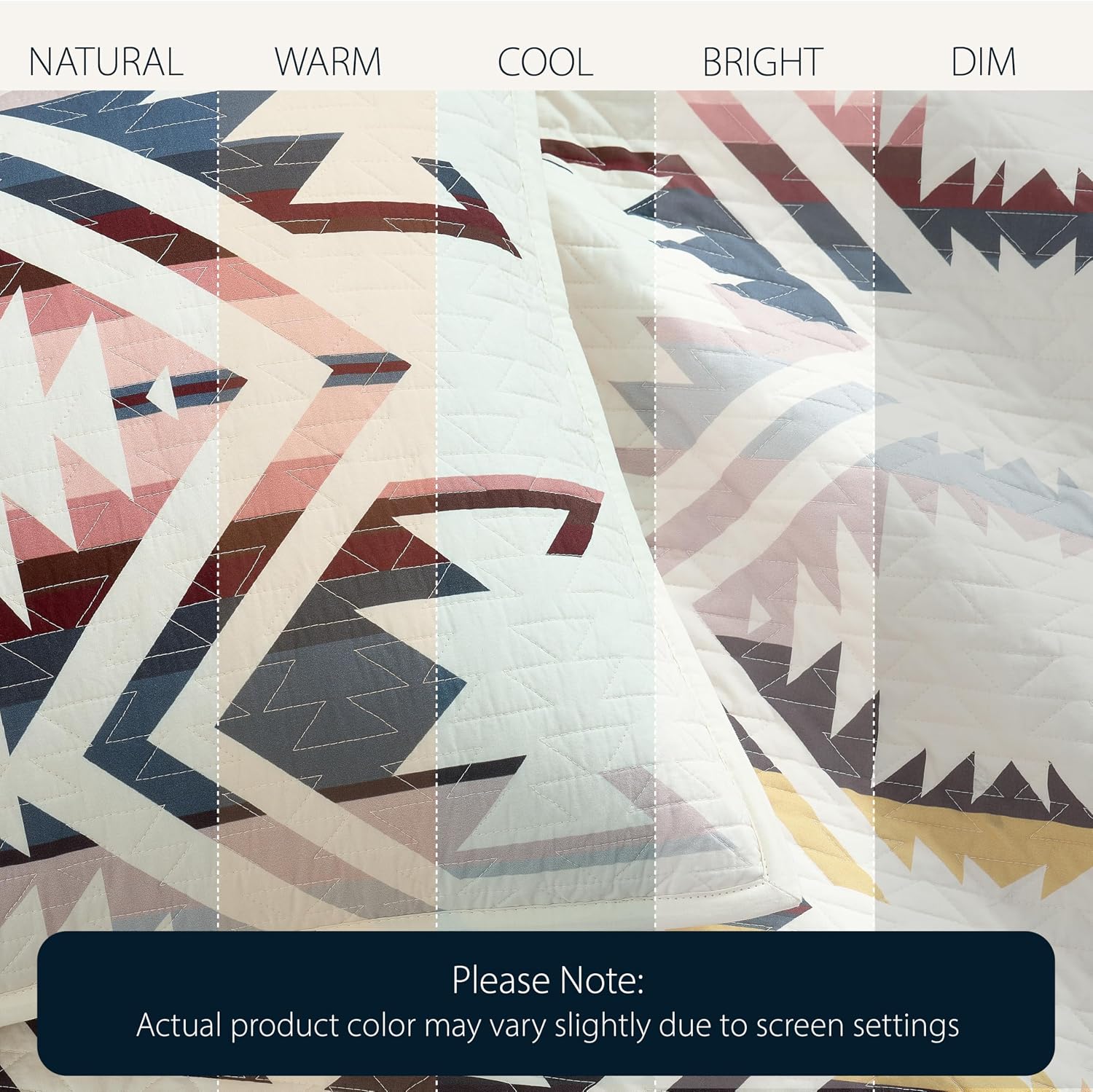Pendleton White Sands Queen Quilt Bedding Set with 2 Pillow Shams, Luxury Cotton Quilt, Lightweight Quilted Bedspread or Coverlet, Western Bedding, Machine Washable, Full/Queen, Beige Diamond Print